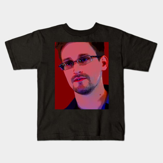 edward snowden Kids T-Shirt by oryan80